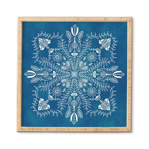 SunshineCanteen flores cyan Framed Wall Art