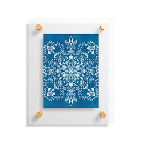 SunshineCanteen flores cyan Floating Acrylic Print