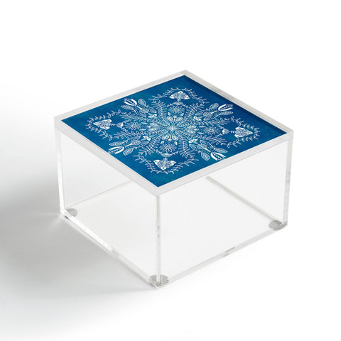 SunshineCanteen flores cyan Acrylic Box