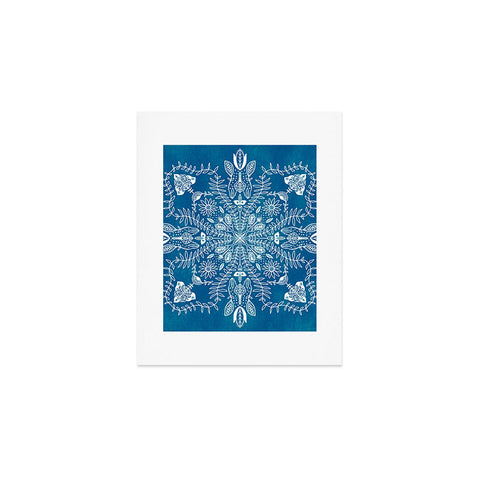 SunshineCanteen flores cyan Art Print
