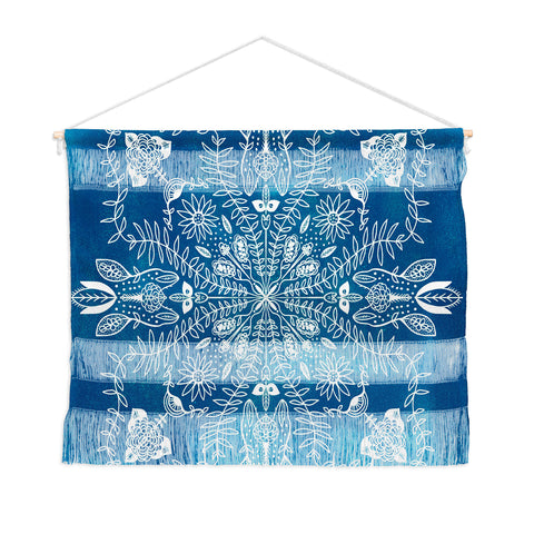 SunshineCanteen flores cyan Wall Hanging Landscape