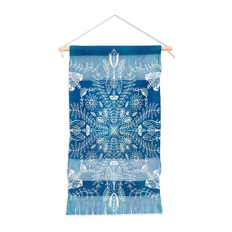 SunshineCanteen flores cyan Wall Hanging Portrait