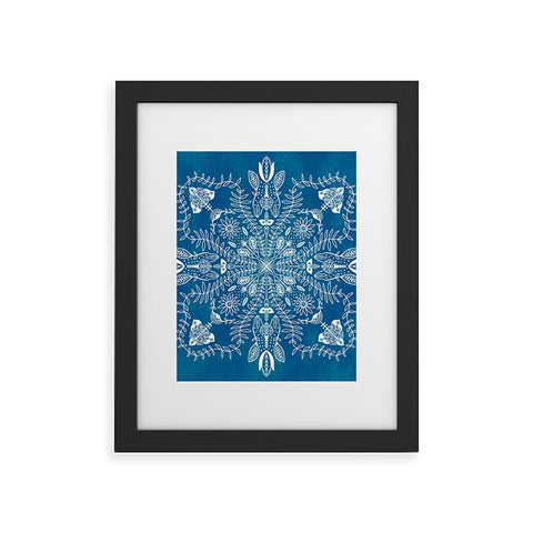 SunshineCanteen flores cyan Framed Art Print