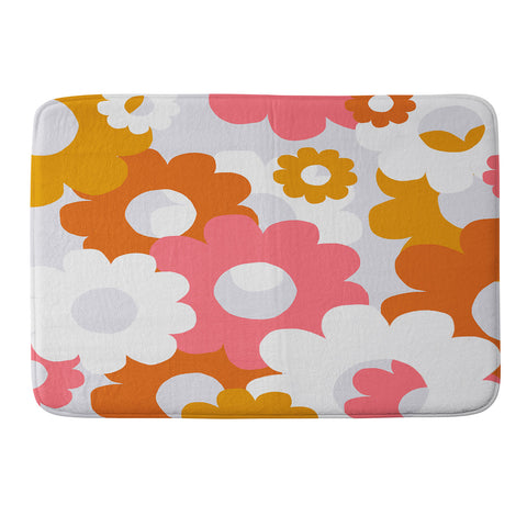 SunshineCanteen flower power 1960 Memory Foam Bath Mat