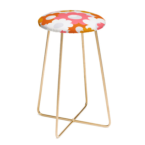 SunshineCanteen flower power 1960 Counter Stool