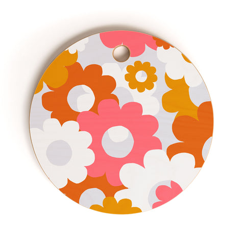 SunshineCanteen flower power 1960 Cutting Board Round