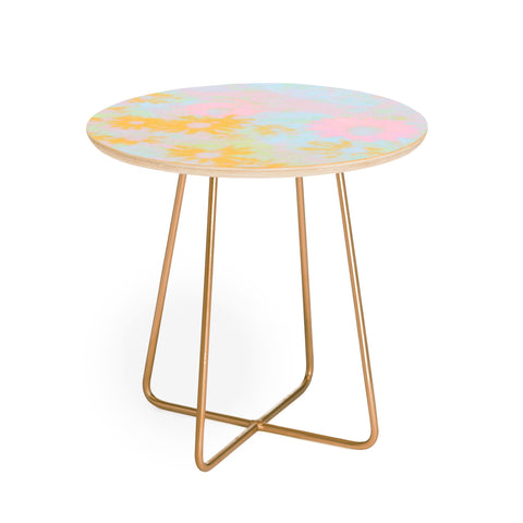 SunshineCanteen gentle flowers Round Side Table