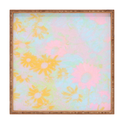 SunshineCanteen gentle flowers Square Tray