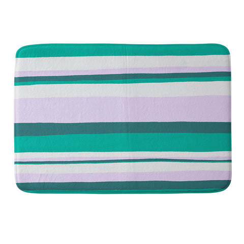 SunshineCanteen Hermosa sunset stripes Memory Foam Bath Mat