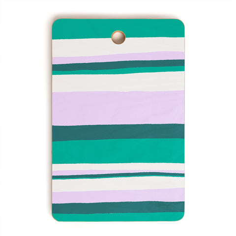 SunshineCanteen Hermosa sunset stripes Cutting Board Rectangle