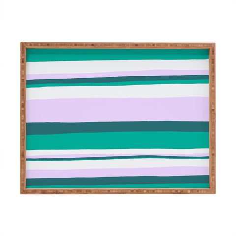 SunshineCanteen Hermosa sunset stripes Rectangular Tray