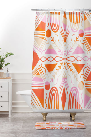 SunshineCanteen high desert Shower Curtain And Mat