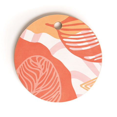 SunshineCanteen just peachy Cutting Board Round