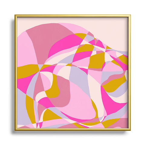 SunshineCanteen kaleidoscope mountain Square Metal Framed Art Print