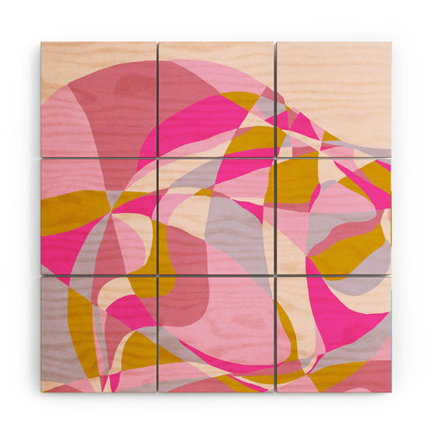 SunshineCanteen kaleidoscope mountain Wood Wall Mural