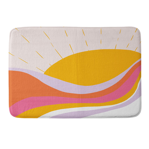 SunshineCanteen laurel canyon sunrise Memory Foam Bath Mat