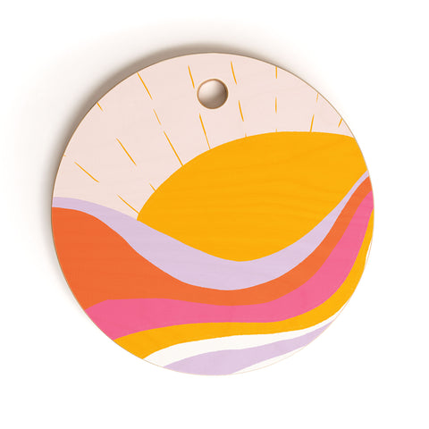 SunshineCanteen laurel canyon sunrise Cutting Board Round