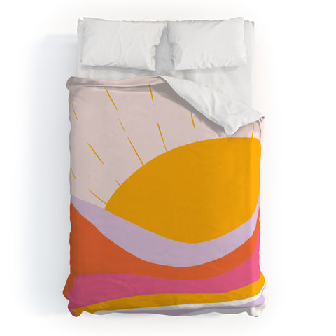 SunshineCanteen laurel canyon sunrise Duvet Cover