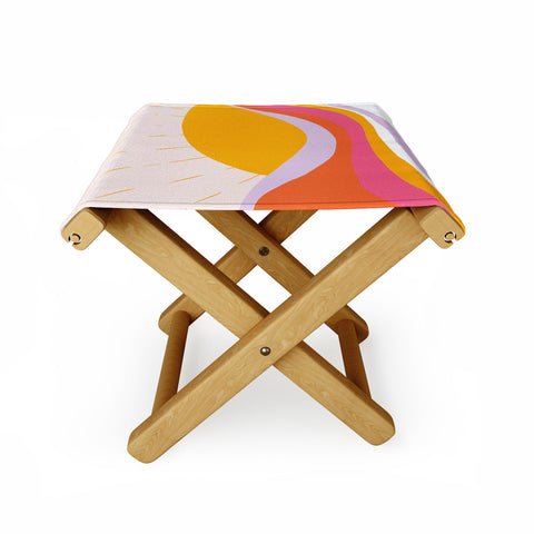 SunshineCanteen laurel canyon sunrise Folding Stool