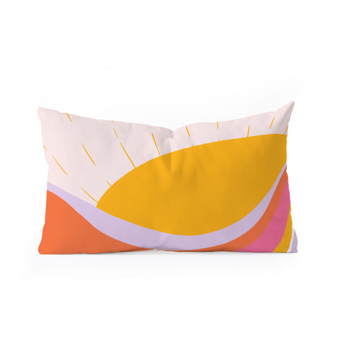 SunshineCanteen laurel canyon sunrise Oblong Throw Pillow