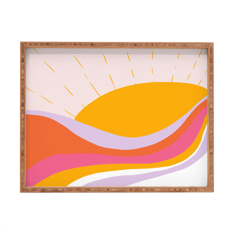 SunshineCanteen laurel canyon sunrise Rectangular Tray