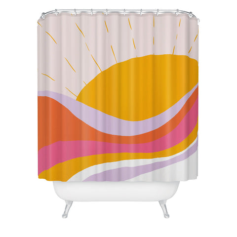 SunshineCanteen laurel canyon sunrise Shower Curtain