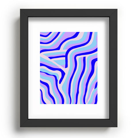 SunshineCanteen lavender zebra stripes Recessed Framing Rectangle