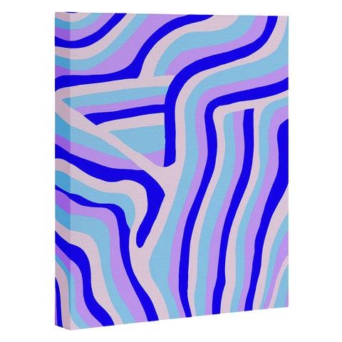 SunshineCanteen lavender zebra stripes Art Canvas
