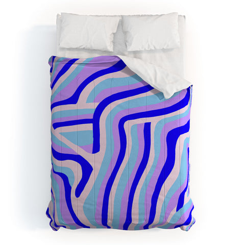 SunshineCanteen lavender zebra stripes Comforter