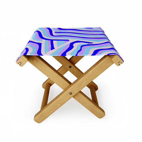 SunshineCanteen lavender zebra stripes Folding Stool