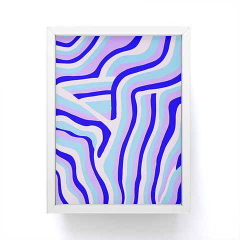 SunshineCanteen lavender zebra stripes Framed Mini Art Print