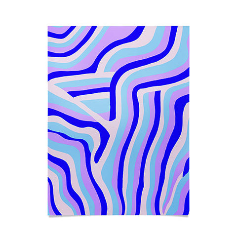 SunshineCanteen lavender zebra stripes Poster