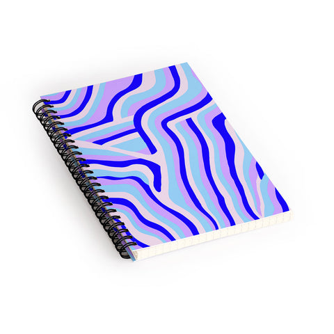 SunshineCanteen lavender zebra stripes Spiral Notebook