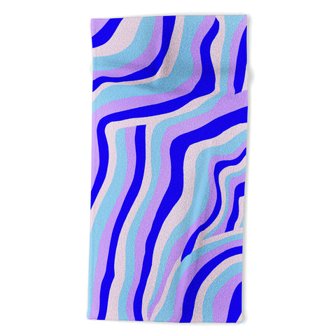 SunshineCanteen lavender zebra stripes Beach Towel