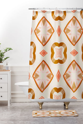 SunshineCanteen los olivos Shower Curtain And Mat