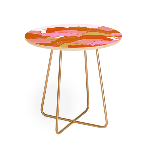 SunshineCanteen magical mountainside Round Side Table