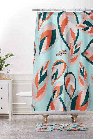 SunshineCanteen Manzanita Shower Curtain And Mat