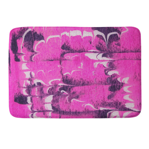 SunshineCanteen marble tie dye bright pink Memory Foam Bath Mat
