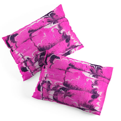 SunshineCanteen marble tie dye bright pink Pillow Shams