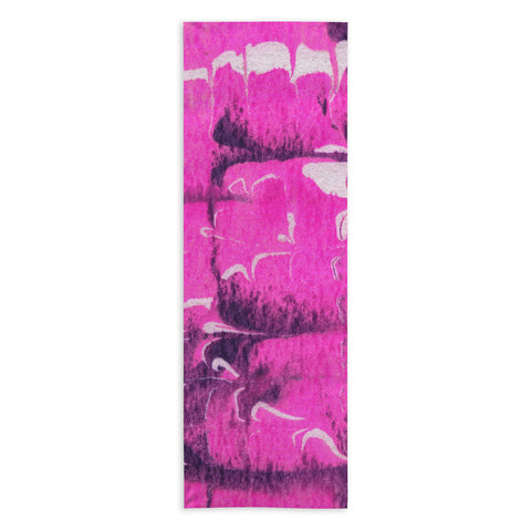 SunshineCanteen marble tie dye bright pink Yoga Towel