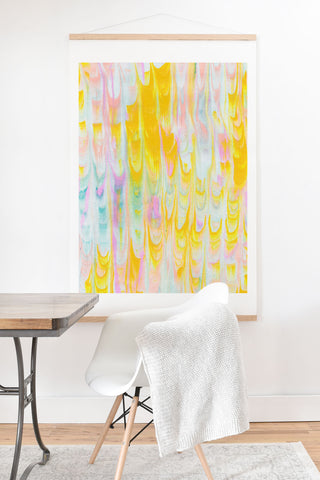 SunshineCanteen marbled pastel dreams Art Print And Hanger