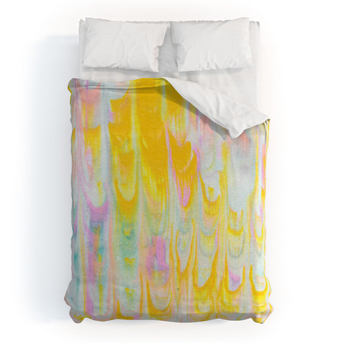 SunshineCanteen marbled pastel dreams Duvet Cover