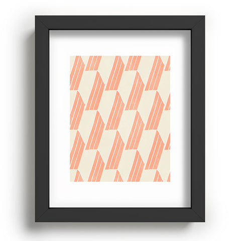 SunshineCanteen minimalist pink hex tile Recessed Framing Rectangle