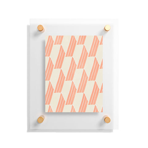 SunshineCanteen minimalist pink hex tile Floating Acrylic Print