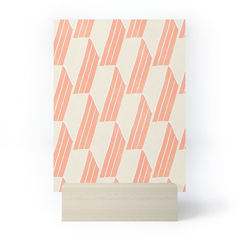 SunshineCanteen minimalist pink hex tile Mini Art Print