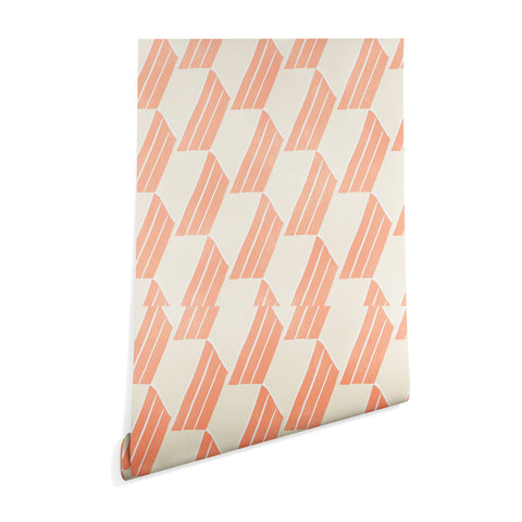 SunshineCanteen minimalist pink hex tile Wallpaper