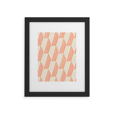 SunshineCanteen minimalist pink hex tile Framed Art Print