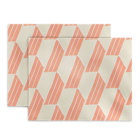 SunshineCanteen minimalist pink hex tile Placemat