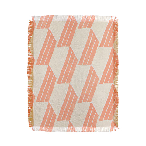 SunshineCanteen minimalist pink hex tile Throw Blanket