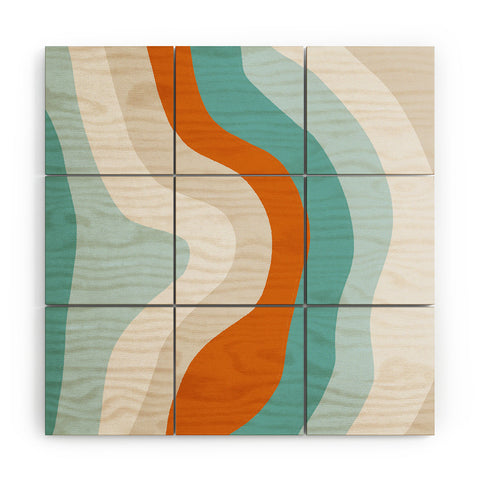 SunshineCanteen moab teal Wood Wall Mural